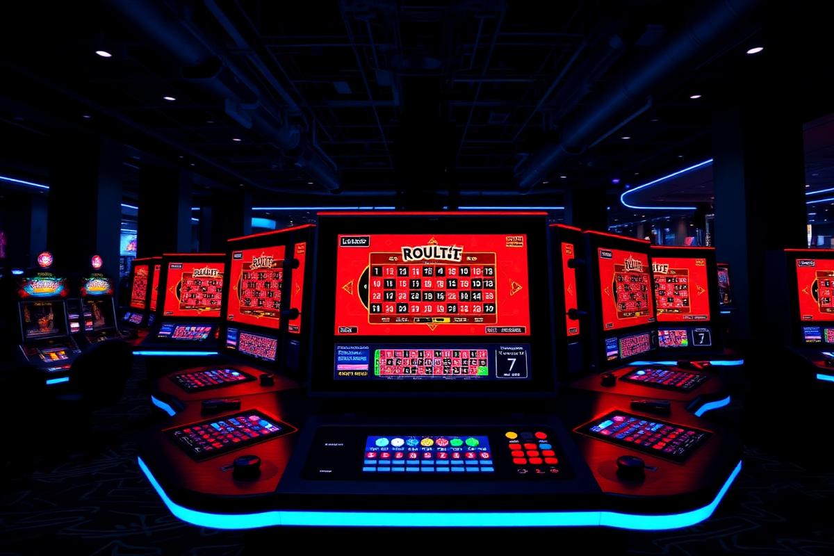 Electronic table terminals around a central display